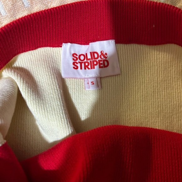 Solid & Stripped The Anna Red and Ivory Miniskirt- Size Small - Picture 6 of 6